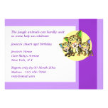 Safari de selva do aniversário do bebê convite personalizados