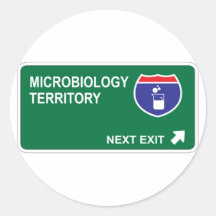 Saída seguinte da microbiologia adesivos redondos