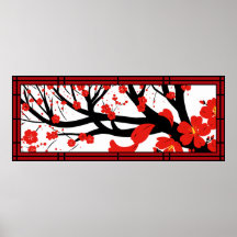 Sakura vermelho poster