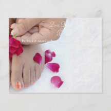 Salão de beleza fúcsia bonito do Pedicure do rosa  Modelo De Panfletos