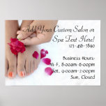 Salão de beleza fúcsia bonito do Pedicure do rosa  Posters
