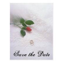 Salvar a data - alianças de casamento cartao postal