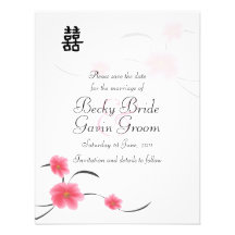 Salvar a felicidade do dobro da flor de cerejeira  convites