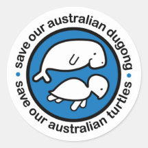Salvar nossos dugong & tartarugas adesivos