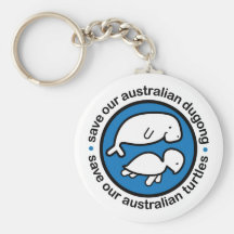 Salvar nossos dugong & tartarugas chaveiros