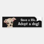 Salvar uma vida adotam um cão adesivos