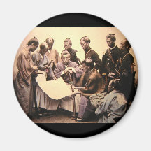 Samurai cerca de 1868-1869 ima de geladeira