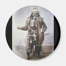 Samurai na armadura cerca de 1860 imãs de refrigerador
