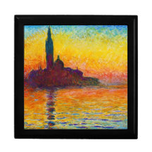 San Giorgio Maggiore no crepúsculo Claude Monet Caixa De Presente