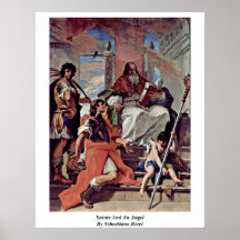 Santos e um anjo por Sebastiano Ricci Posters