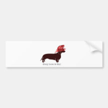 Sapador-bombeiro "estada do Dachshund baixa " Adesivos