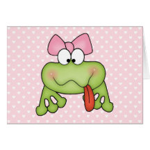 Sapo bonito da menina de Toadally Cartões