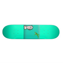 Sapo em um misturador skates