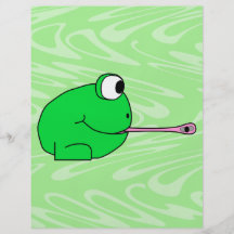 Sapo que trava uma mosca modelo de panfleto