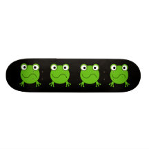 Sapo verde. Vista confundido Skate