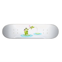 Sapos bonitos - mãe do kawaii e sapo do bebê skate boards