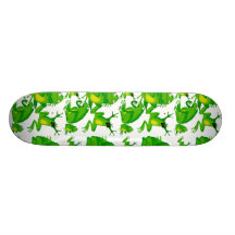 Sapos Scared curiosos loucos irritados das emoções Skateboard