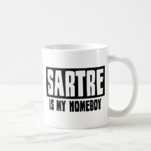 Sartre é meu ficar em casa canecas