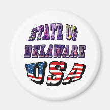 Sate do texto da imagem de Delaware e da bandeira 