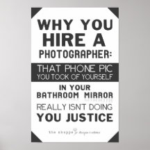 Sátira da loja - humor para fotógrafo poster