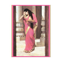 Satisfação por Raja Ravi Varma Impressão Em Canvas