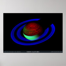 Saturn de néon posters