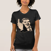 Saudação do dedo médio retro camiseta
