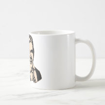 Saudação do dedo médio retro caneca