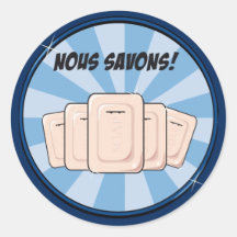 Savons de Nous! Adesivo Em Formato Redondo