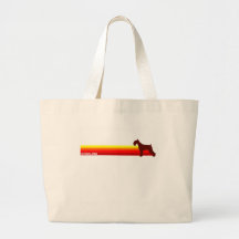 Schnauzer com saco das listras bolsa para compra