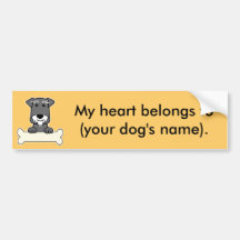 Schnauzer diminuto personalizado adesivo