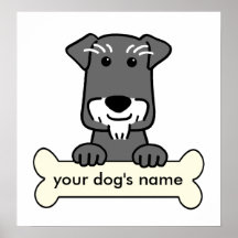 Schnauzer diminuto personalizado poster