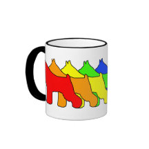 Schnauzer do arco-íris caneca