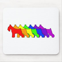 Schnauzer do arco-íris mousepads