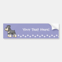 Schnauzer gigante/padrão/diminuto dos desenhos ani adesivos