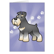 Schnauzer gigante/padrão/diminuto dos desenhos ani cartoes