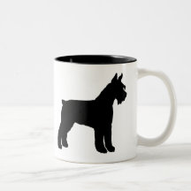 Schnauzer gigante (preto) caneca