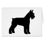 Schnauzer gigante (preto) cartoes