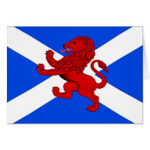 Scotland, leão desenfreado e cruz de St Andrew Cartões