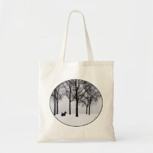 Scottie em madeiras nevado bolsa
