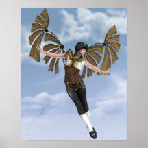 Se eu poderia voar o poster de Steampunk