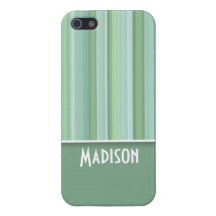 Seafoam bonito, verde prudente, & azuis bebés list iPhone 5 capas