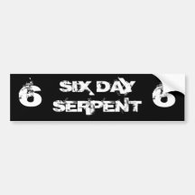 SEIS SERPENTES DO DIA, 6, 6 ADESIVOS