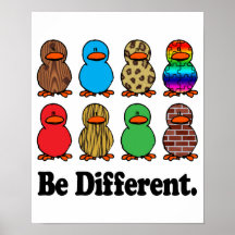 Seja patos diferentes pôsteres
