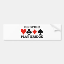 Seja ponte estóico do jogo (quatro ternos do cartã adesivo