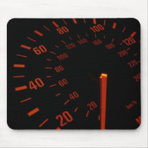 Seletor vermelho do velocímetro mousepad