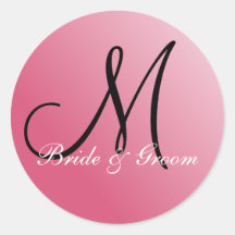 Selo customizável do monograma M Adesivos