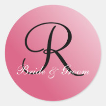 Selo customizável do monograma R Adesivos