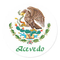 Selo nacional mexicano de Acevedo adesivos