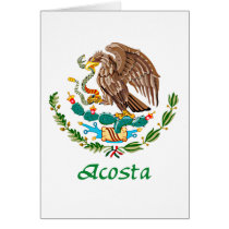 Selo nacional mexicano de Acosta cartões